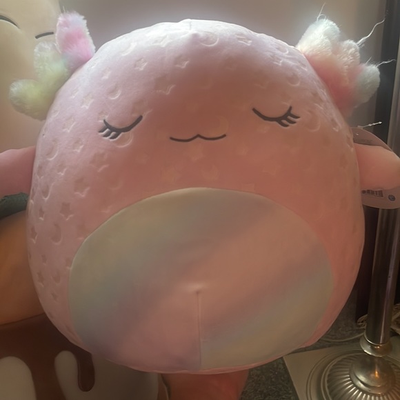 12” CRESSIDA AXOLOTL SQUISHMALLOW (glow in the dark) - Picture 2 of 3
